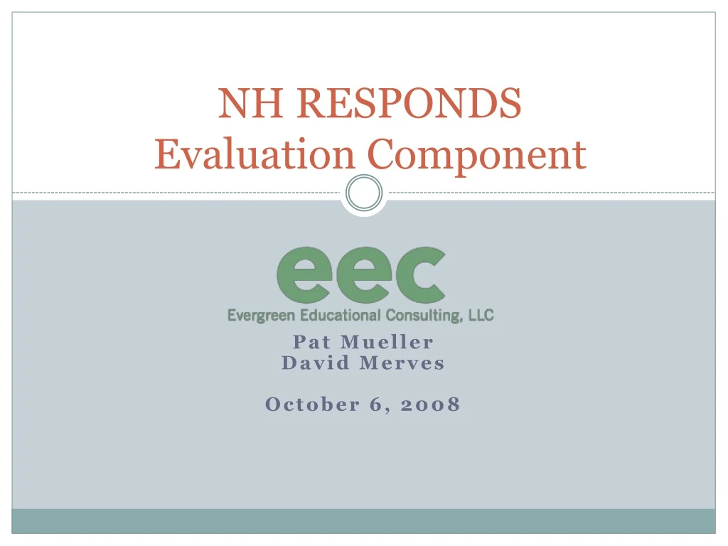 nh responds evaluation component