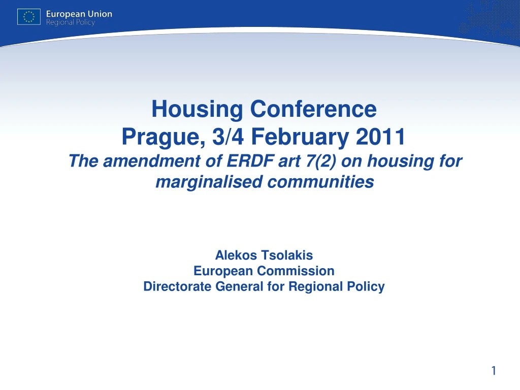housing conference prague 3 4 february 2011