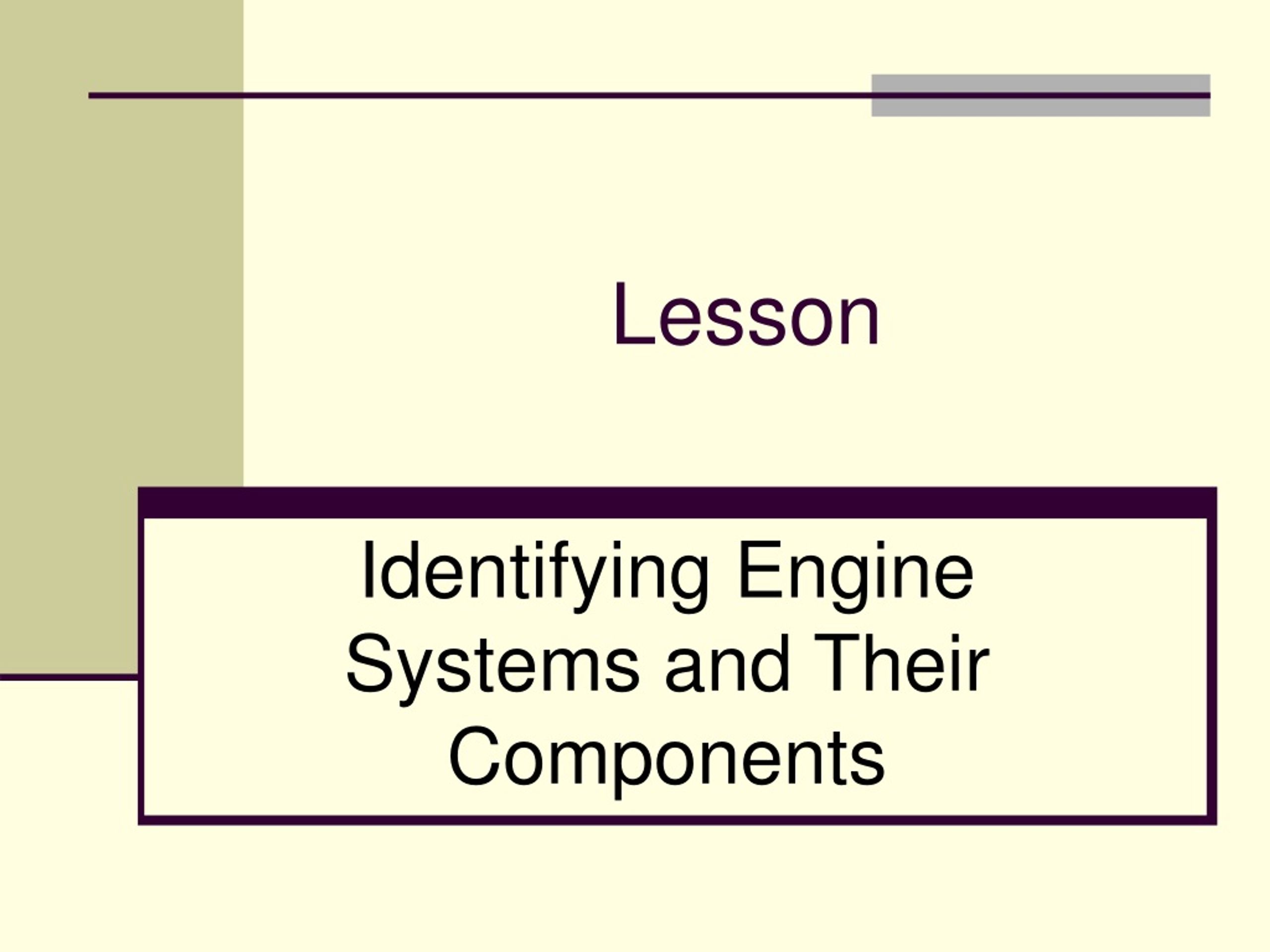 Engine Systems and Components - slide 1