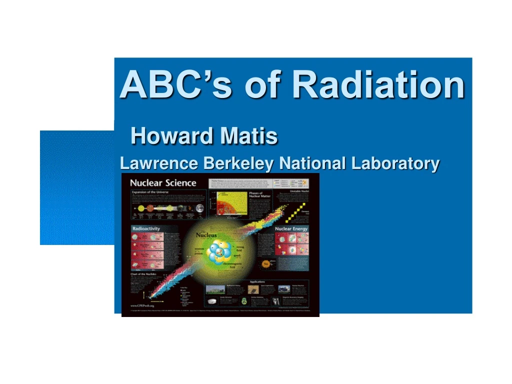 abc s of radiation howard matis lawrence berkeley