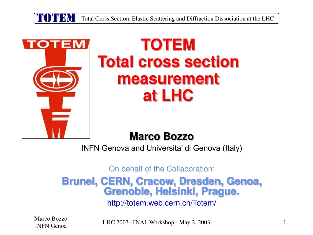 totem total cross section measurement at lhc