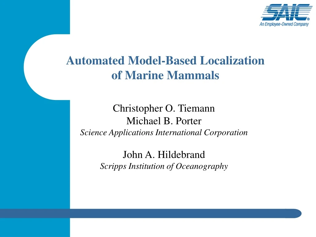 automated model based localization of marine