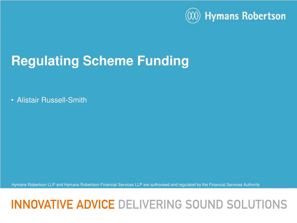 regulating scheme funding