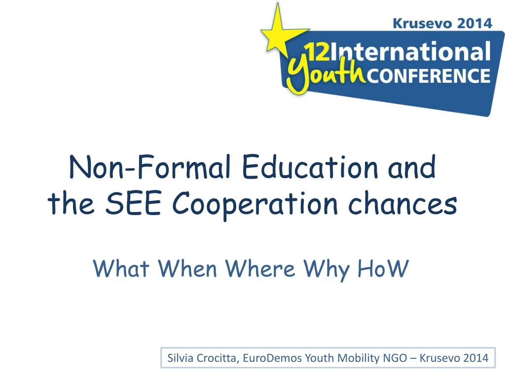 non formal education and the see cooperation chances