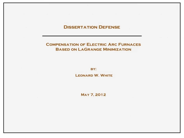 Dissertation Defense