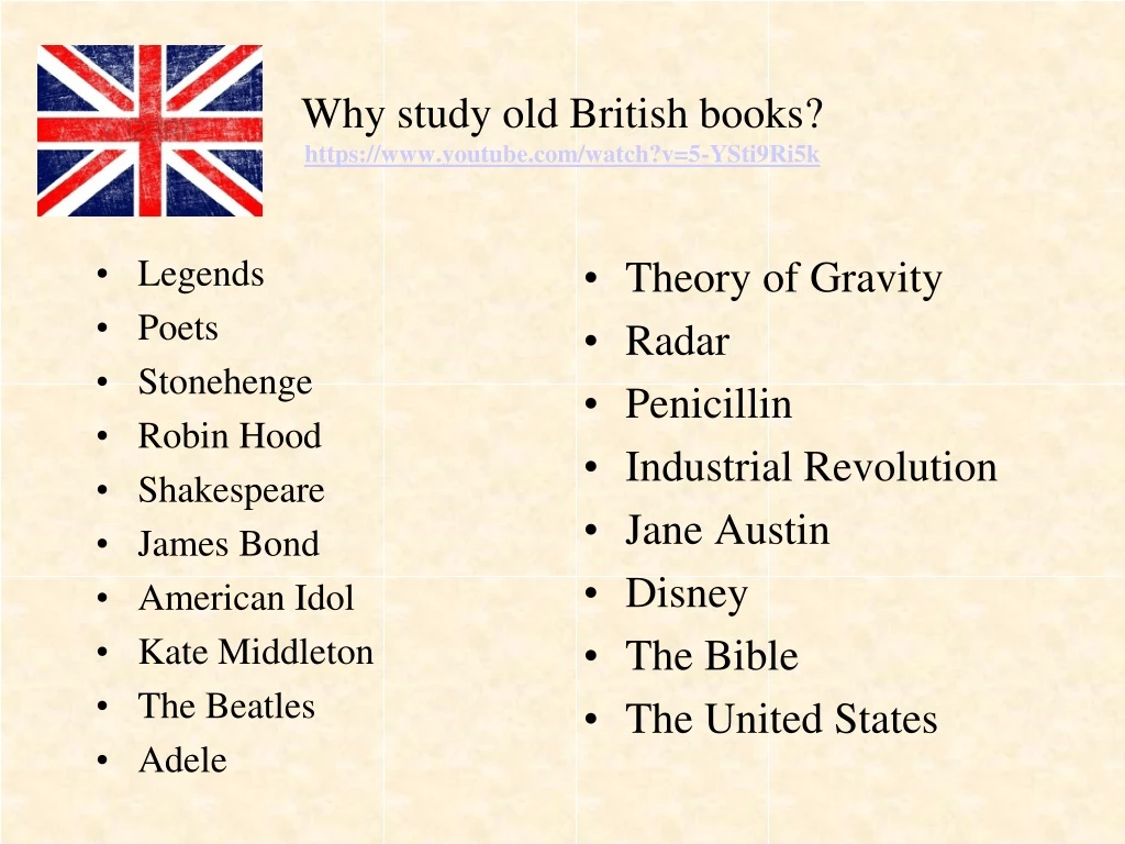 why study old british books https www youtube com watch v 5 ysti9ri5k