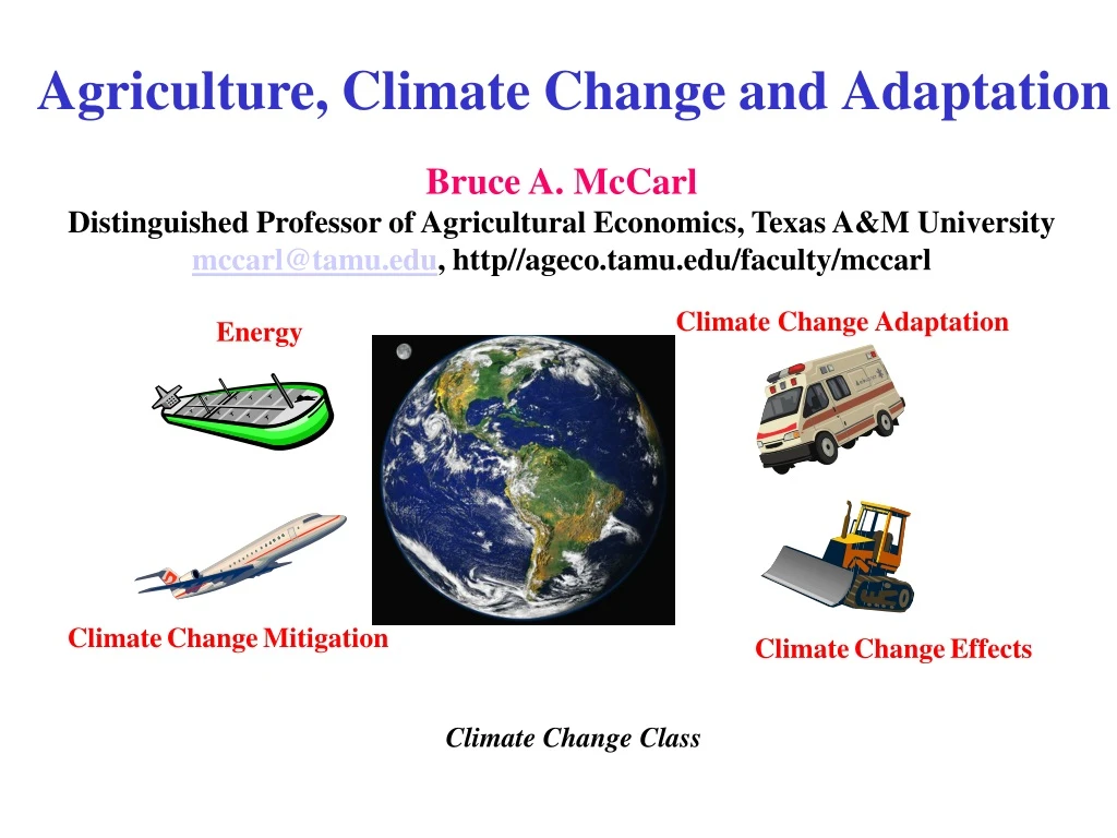 agriculture climate change and adaptation