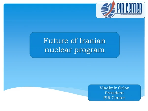 Future of Iranian nuclear program