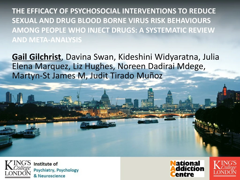 the efficacy of psychosocial interventions