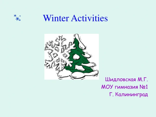 Winter Activities