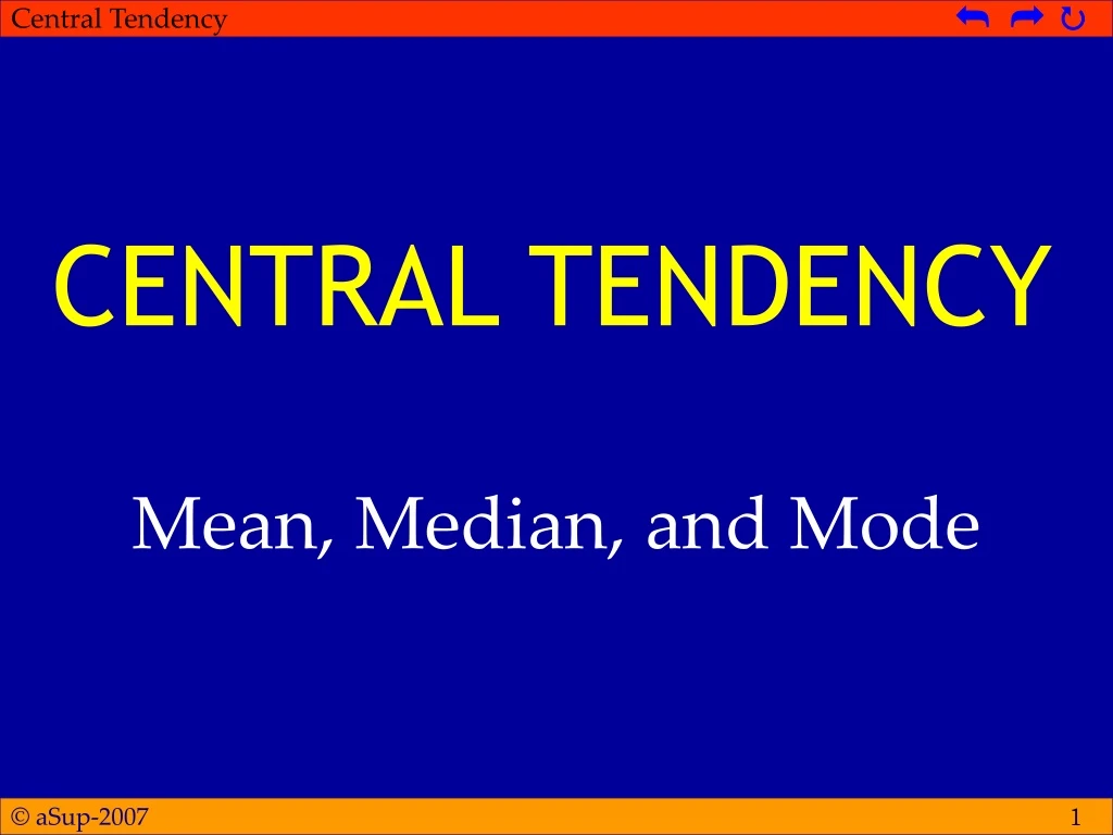 central tendency