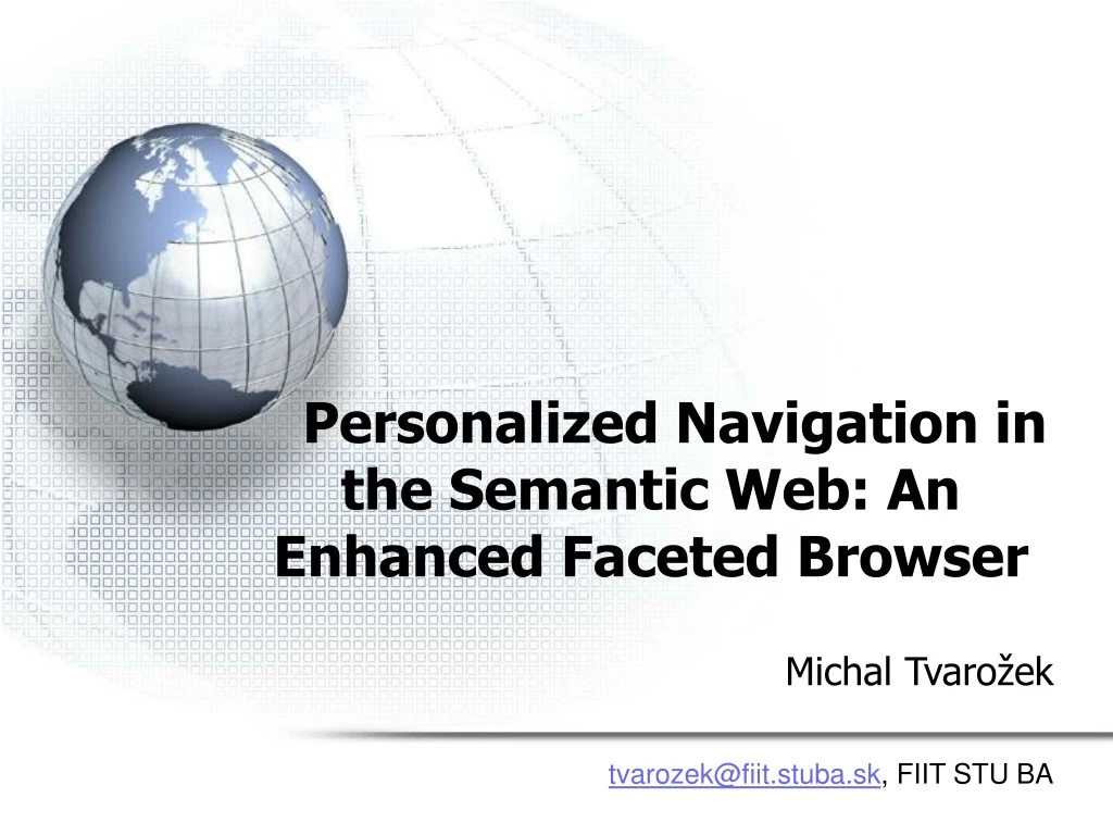 personalized navigation in the semantic web an enhanced faceted browser