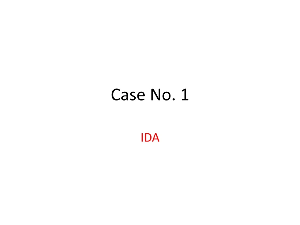 case no 1