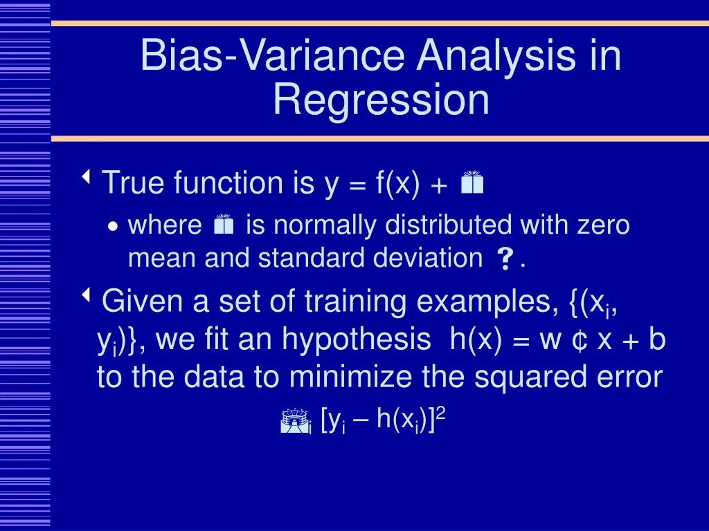 bias variance analysis in regression