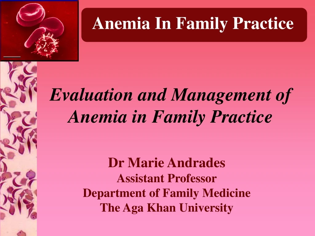 anemia in family practice