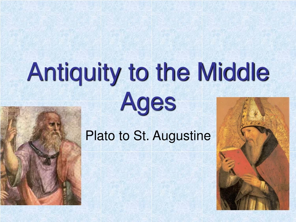 antiquity to the middle ages