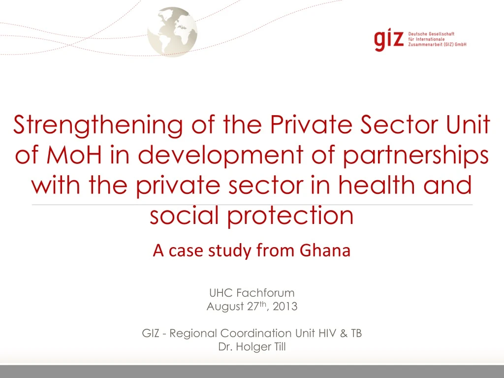 strengthening of the private sector unit