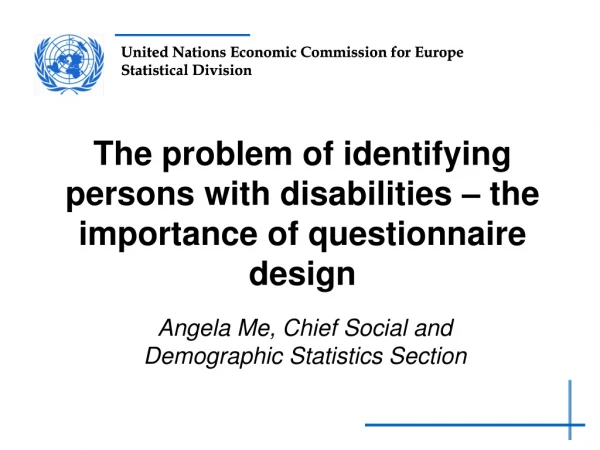 The problem of identifying persons with disabilities – the importance of questionnaire design