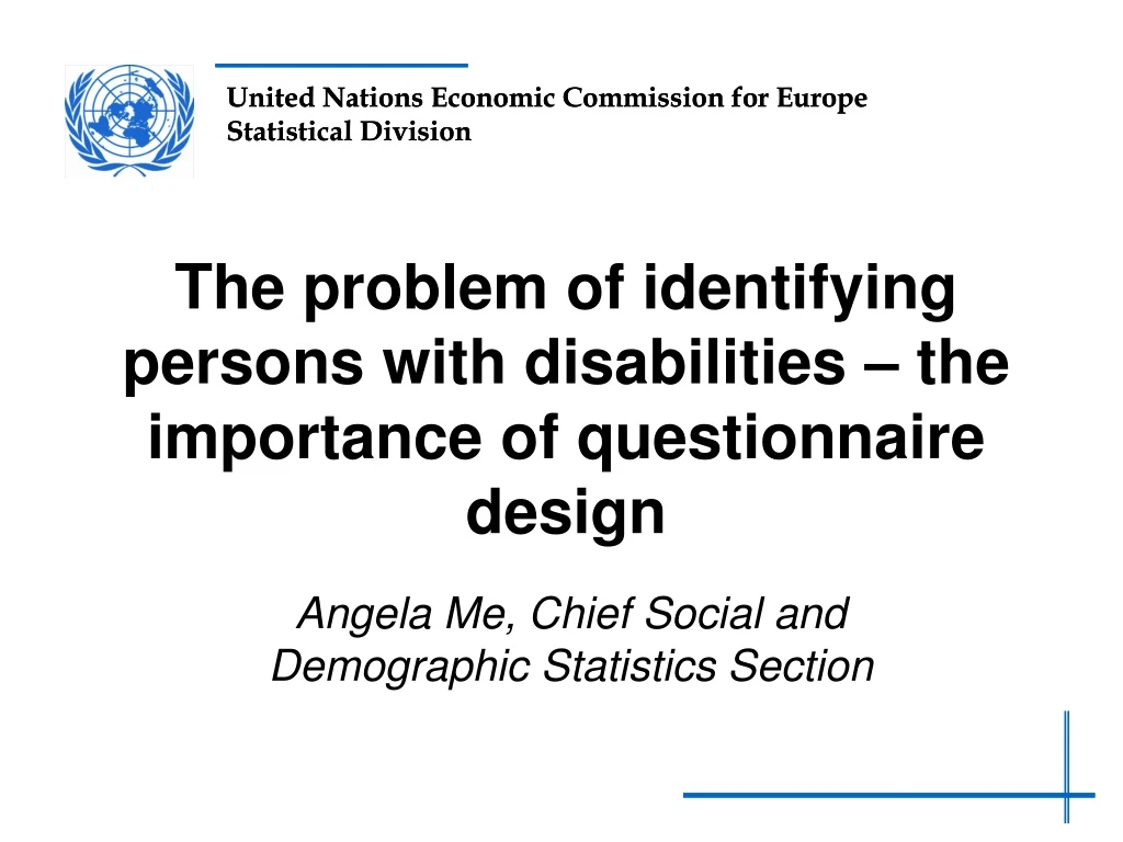 the problem of identifying persons with disabilities the importance of questionnaire design