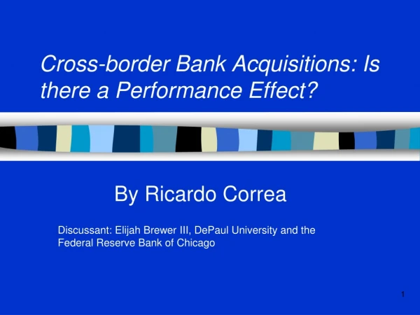 Cross-border Bank Acquisitions: Is there a Performance Effect?