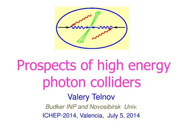 Valery Telnov Budker INP and Novosibirsk  Univ. ICHEP-2014, Valencia,  July 5, 2014