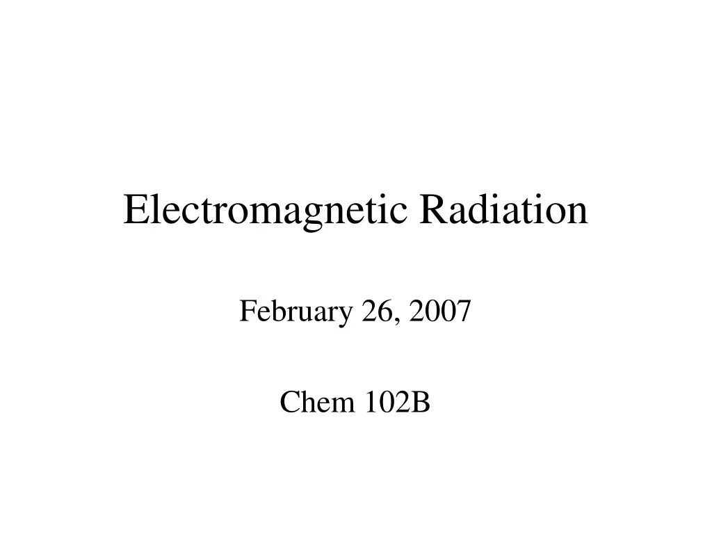 electromagnetic radiation