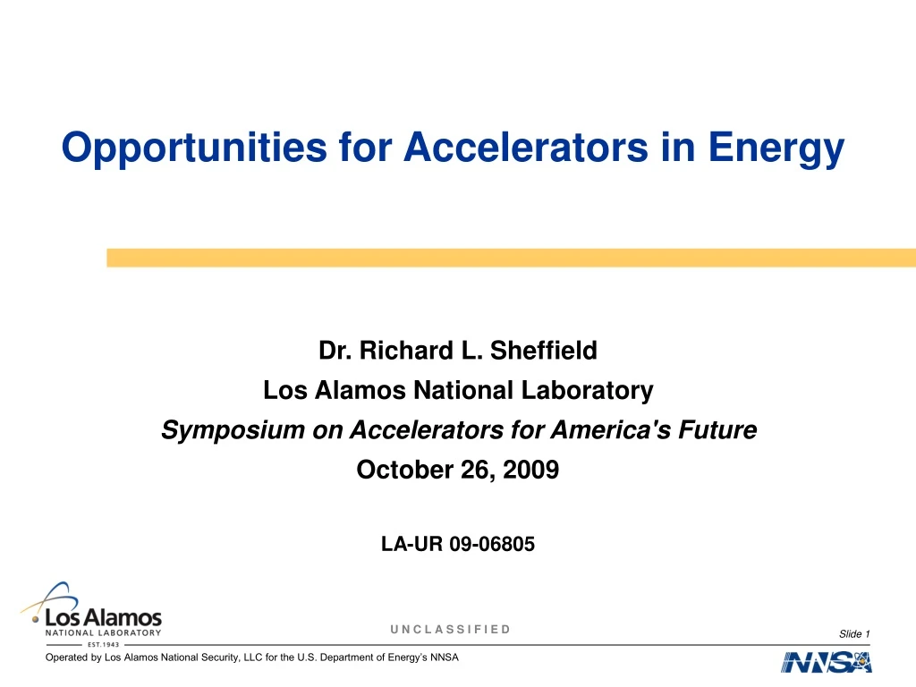 opportunities for accelerators in energy