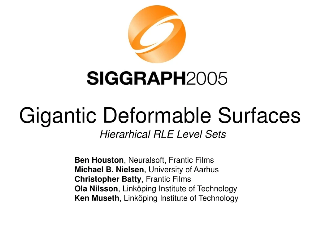 gigantic deformable surfaces hierarhical