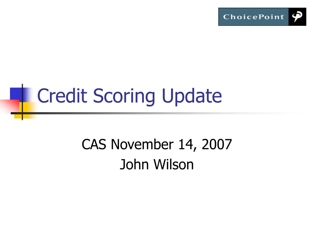 credit scoring update