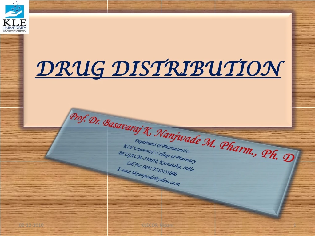 drug distribution