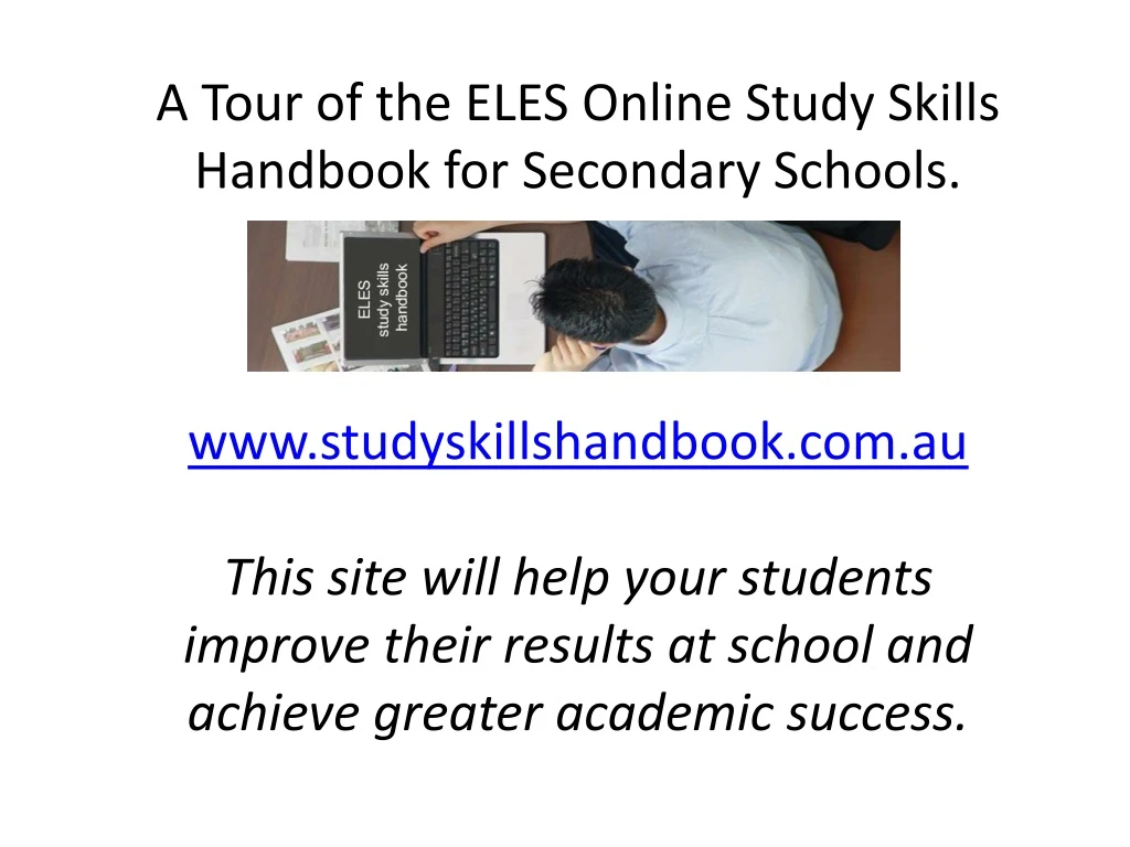 a tour of the eles online study skills handbook