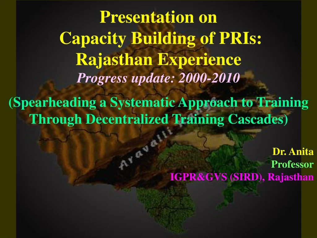 presentation on capacity building of pris