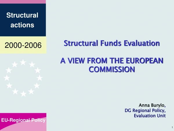 Structural Funds Evaluation A VIEW FROM THE EUROPEAN COMMISSION