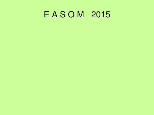 E A S O M   2015