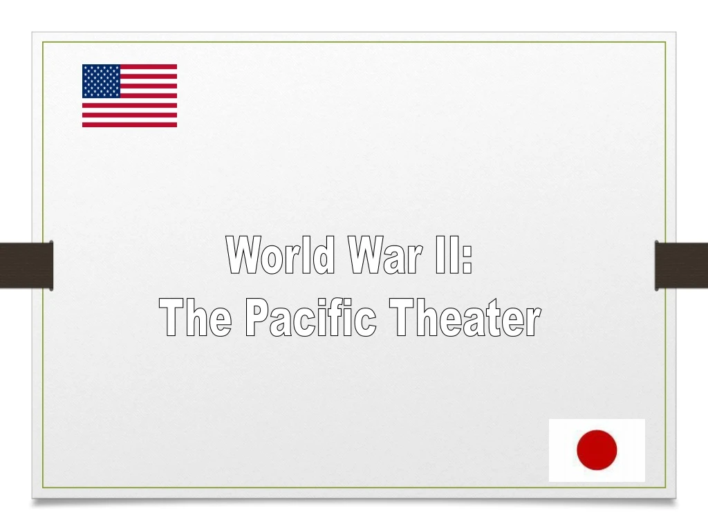 world war ii the pacific theater