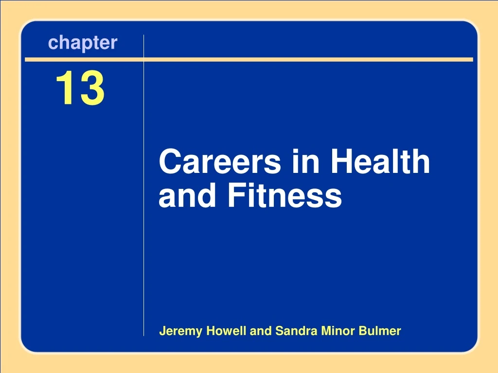 chapter 13 careers in health and fitness