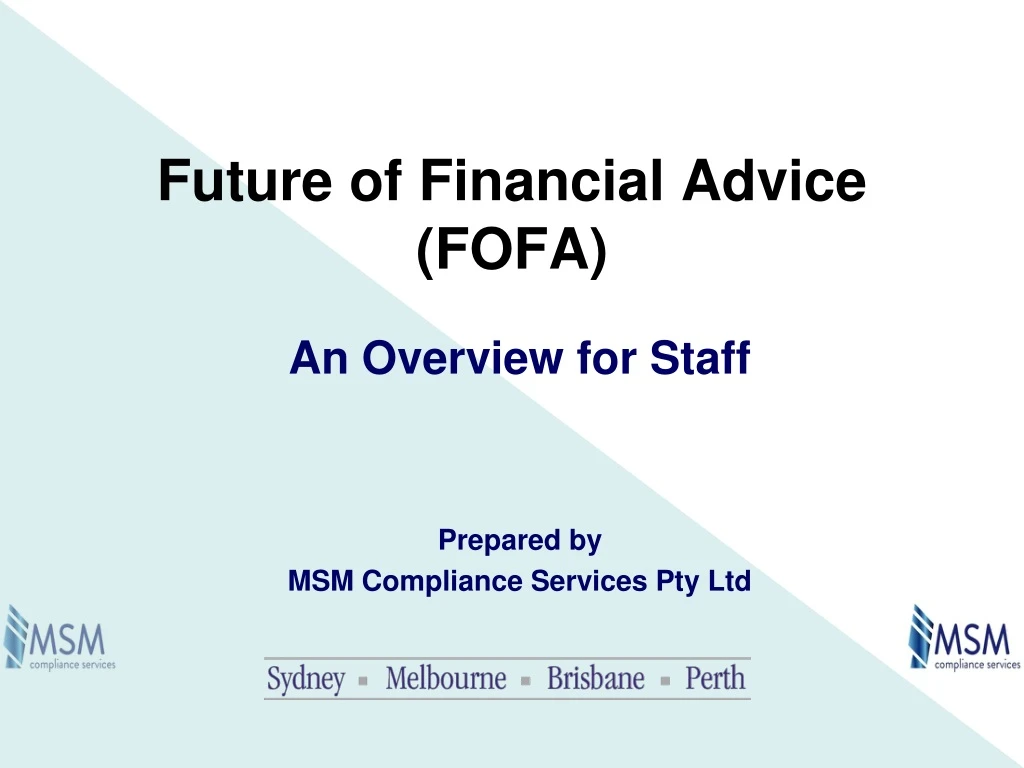 future of financial advice fofa