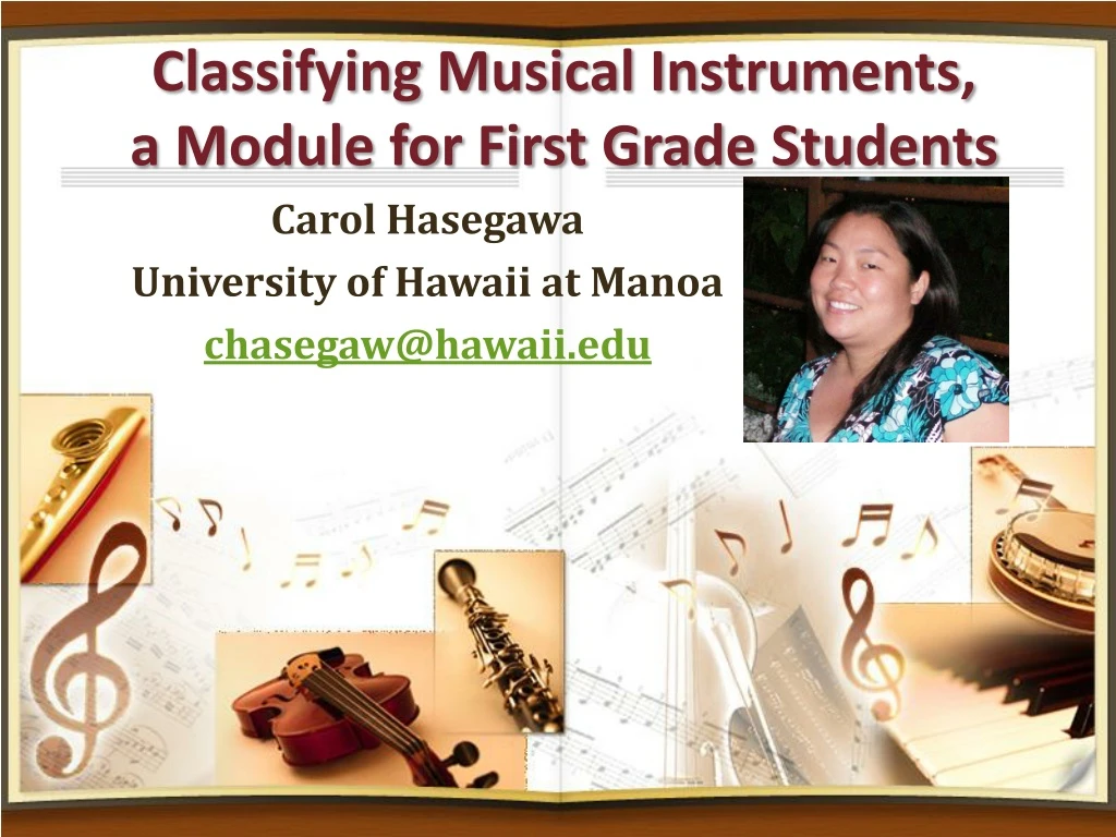 classifying musical instruments a module for first grade students