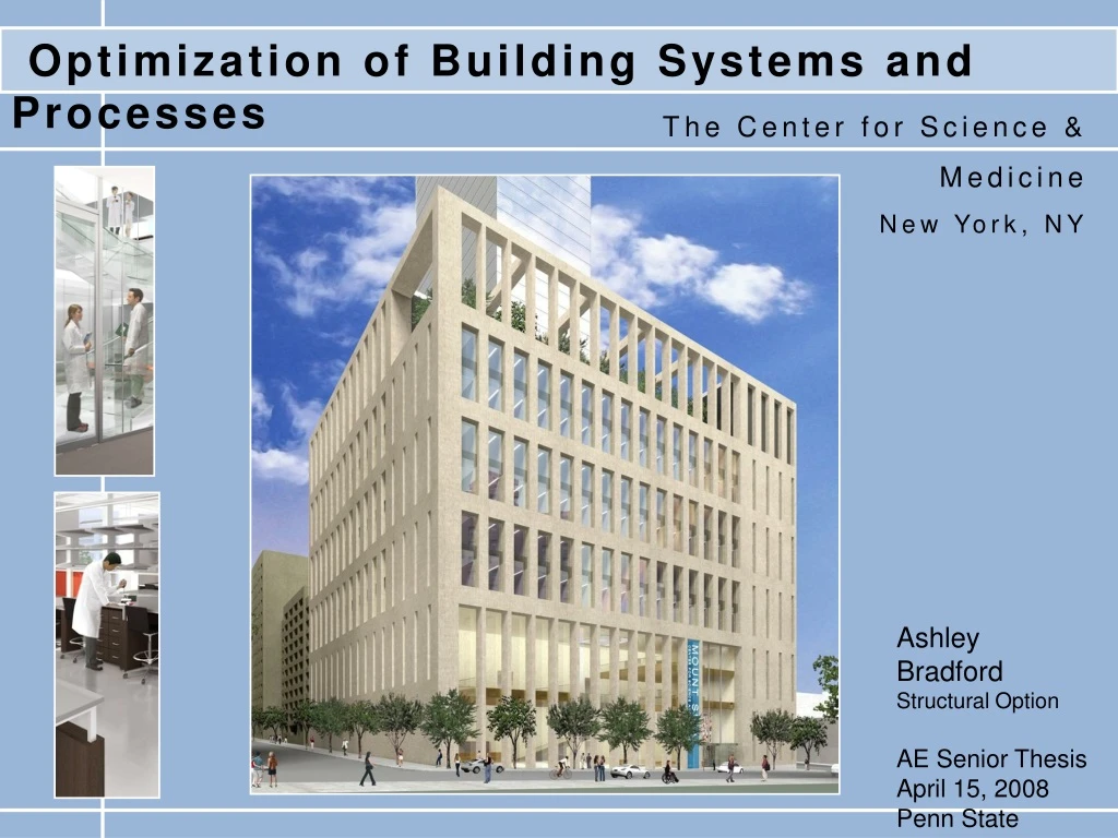 optimization of building systems and processes