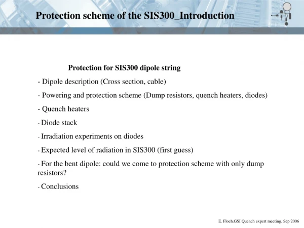 Protection scheme of the SIS300_Introduction