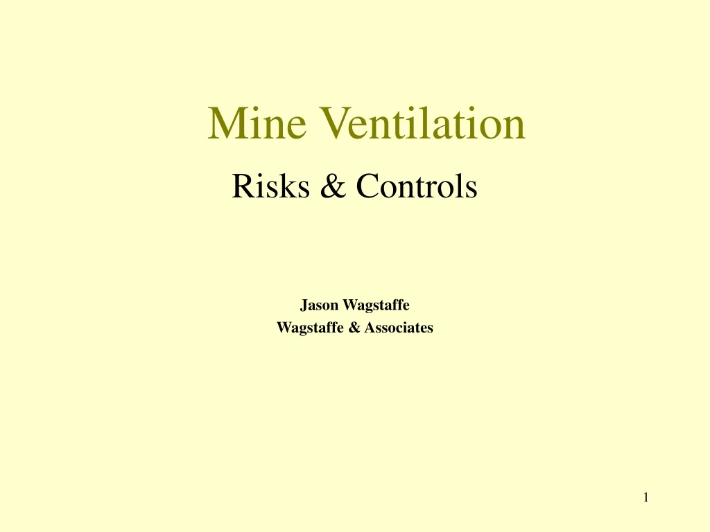 mine ventilation