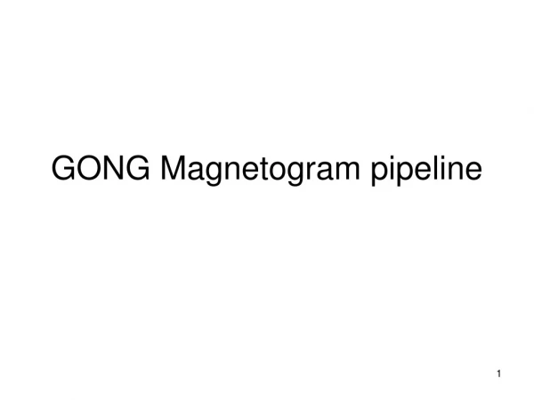 GONG Magnetogram pipeline