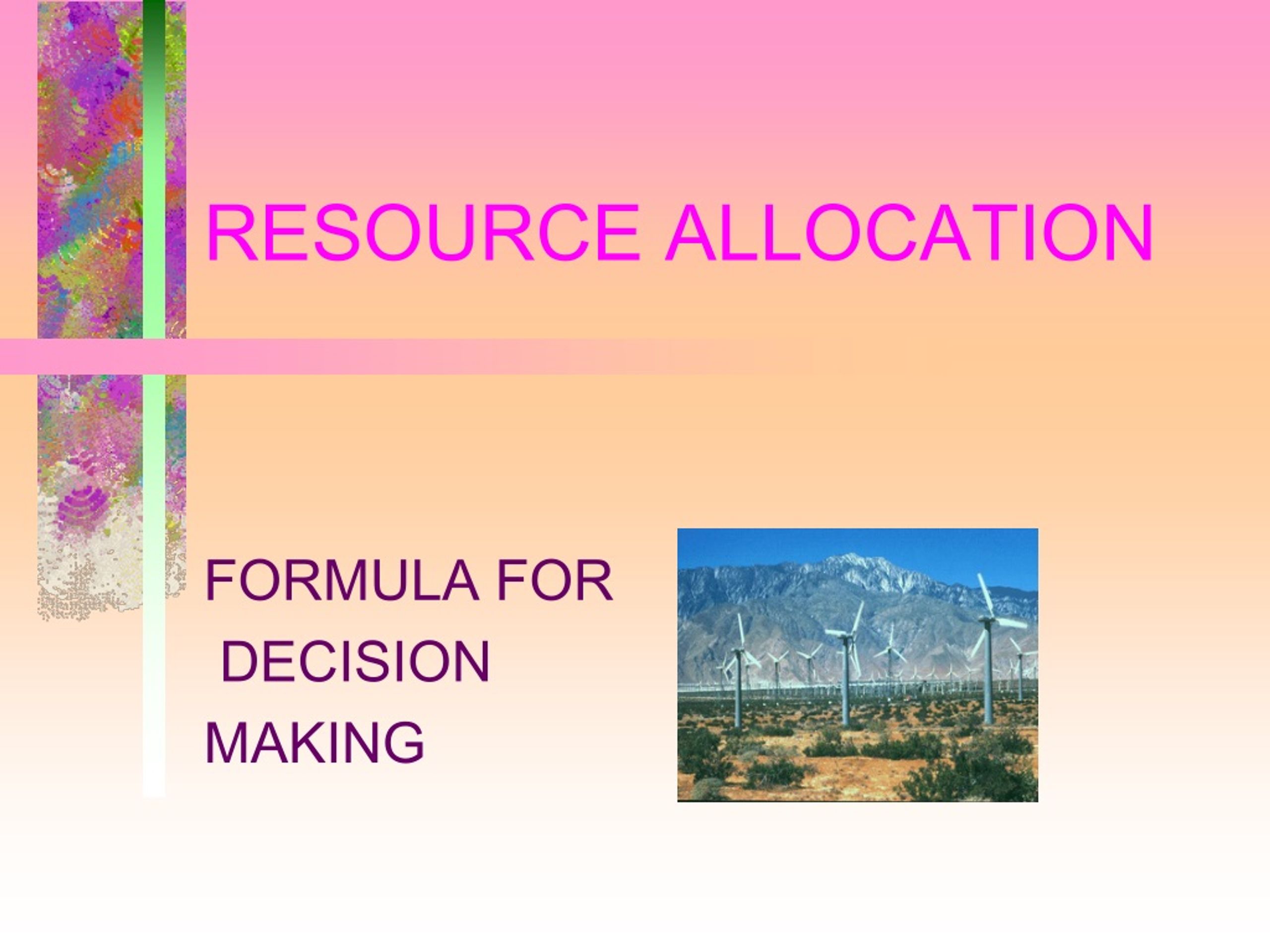 Resource Allocation Formula for Ethical Decision Making in Medicine - slide 1