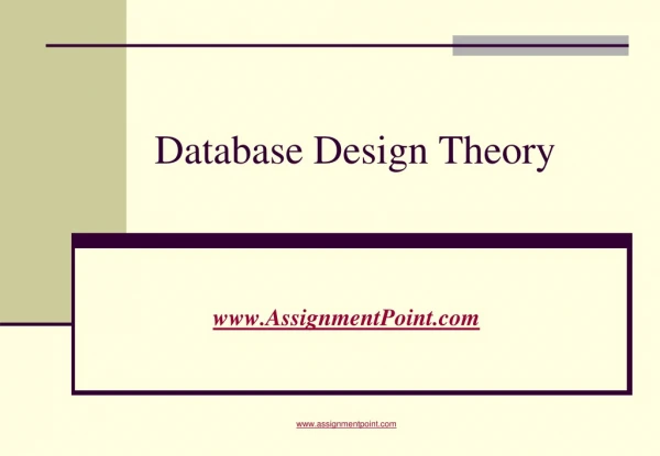 Database Design Theory