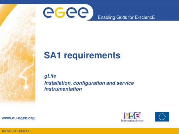SA1 requirements
