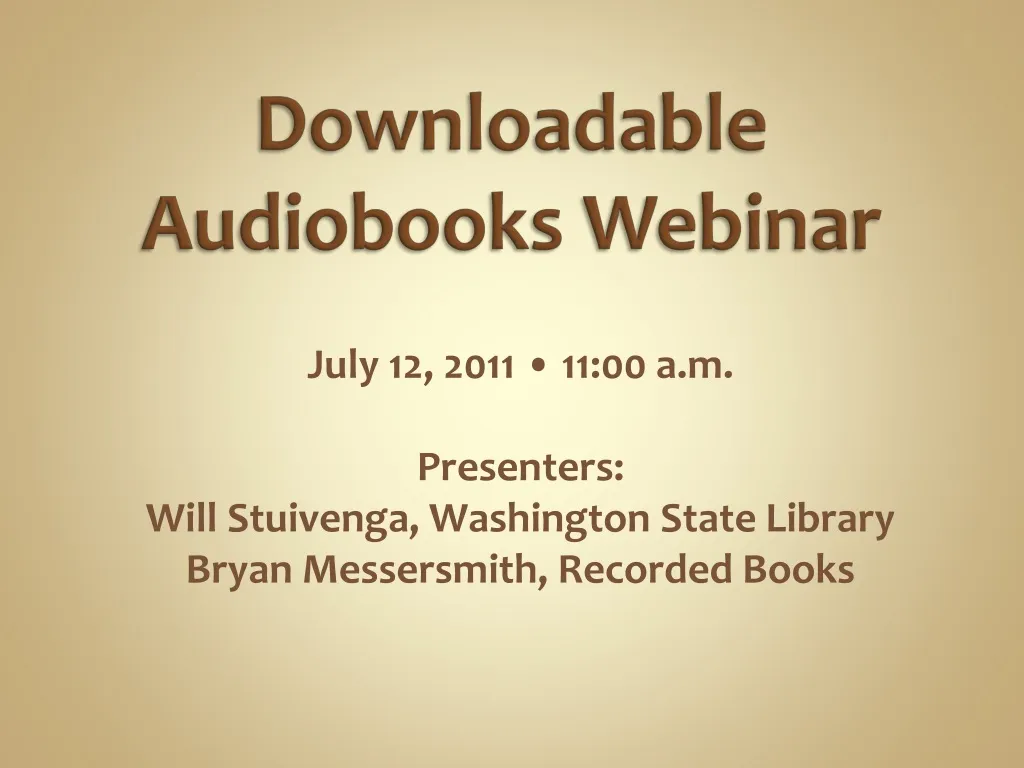 downloadable audiobooks webinar