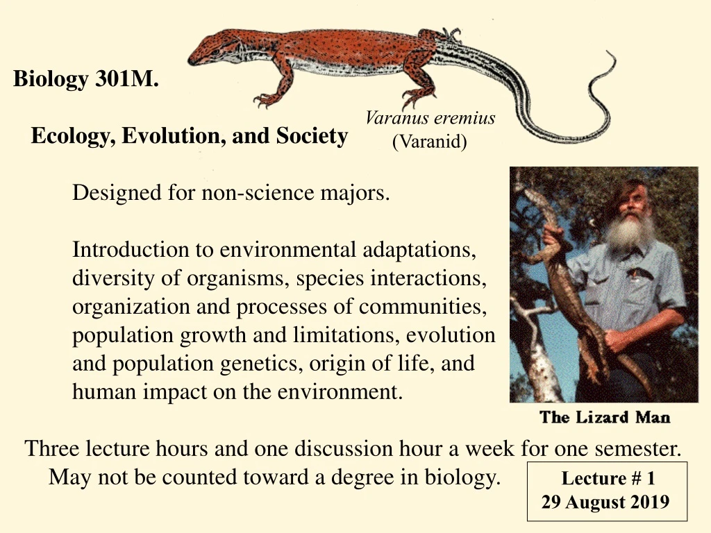 biology 301m ecology evolution and society