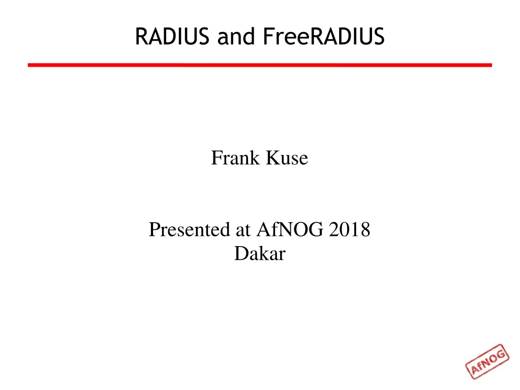 frank kuse presented at afnog 2018 dakar