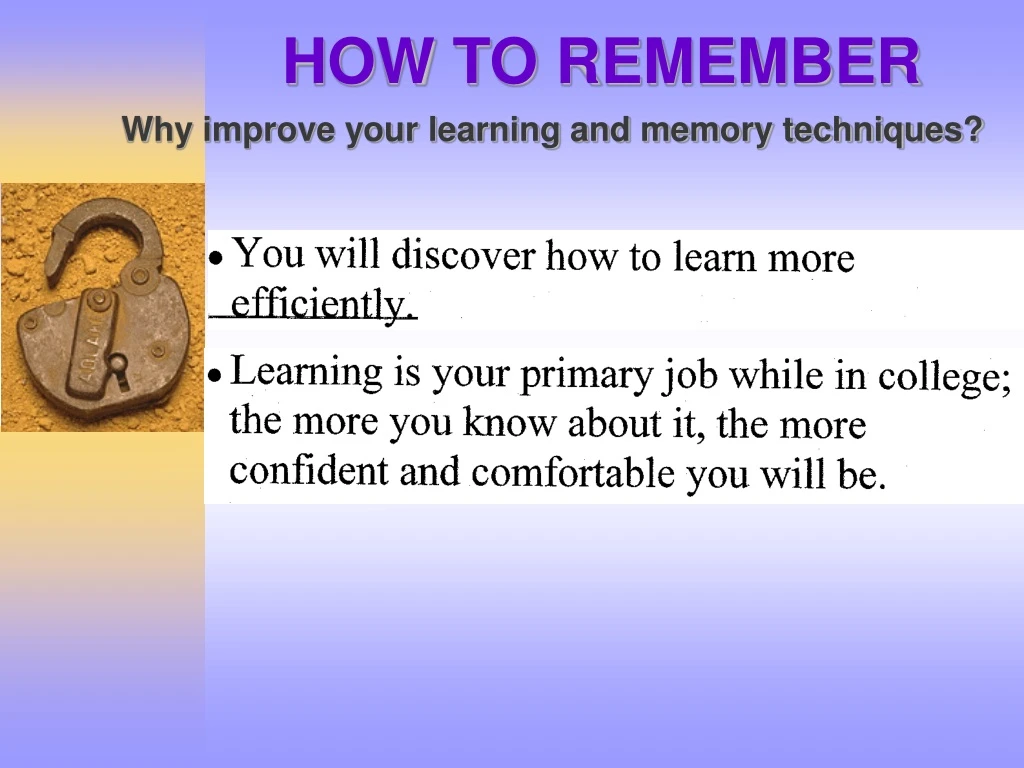 how to remember