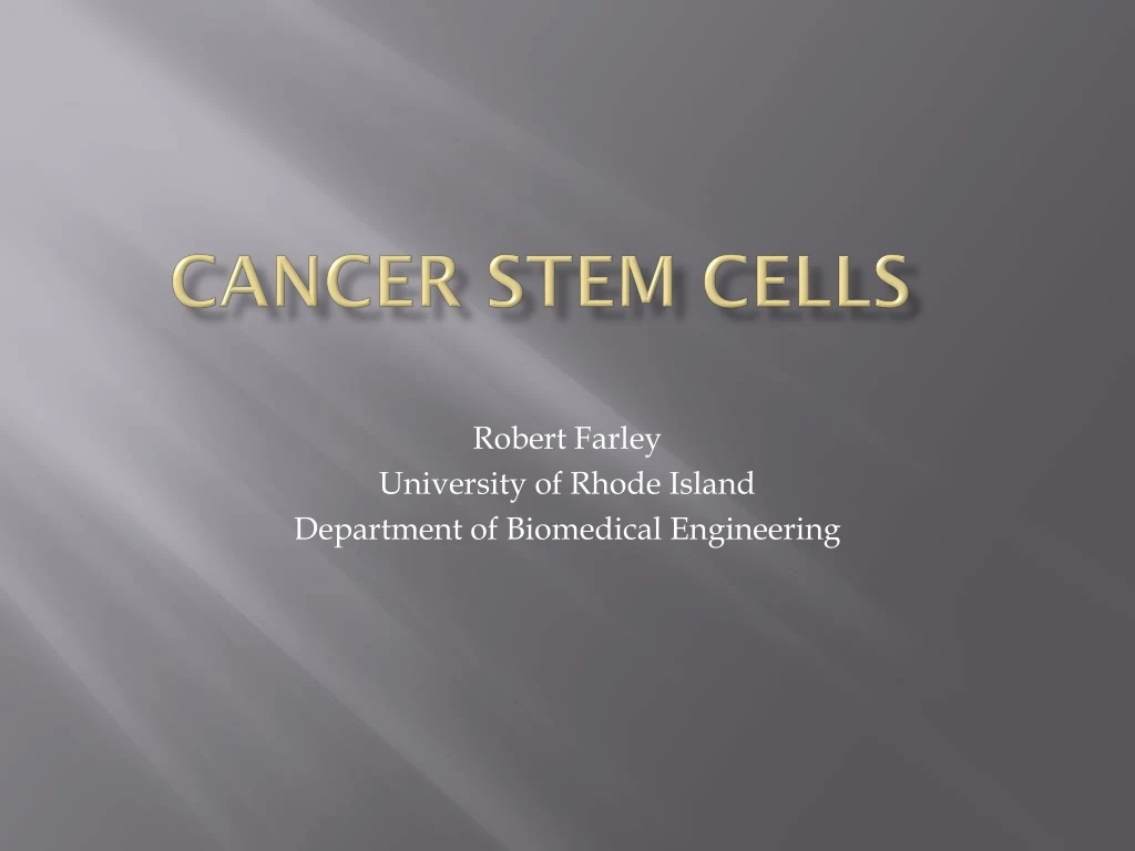 cancer stem cells